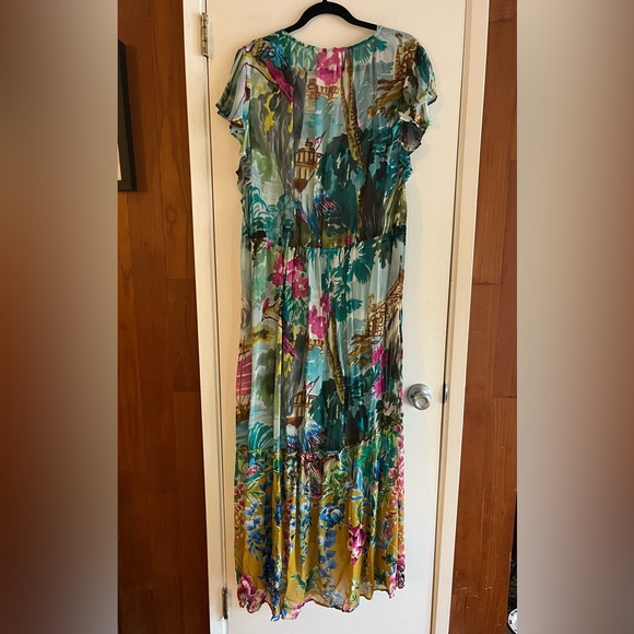Anthropologie V-Neck Flutter-Sleeve Dress - Picture 5 of 6